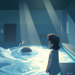 A book cover illustrating the mystery surrounding the murder of Aurora, a young girl, in a gentle and intriguing manner
