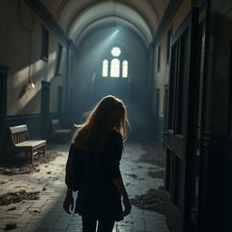 A teenage girl enters a new, eerie school after her mother's recent murder