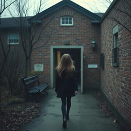 A teenage girl enters a new school after a recent move, coping with the trauma of her mother's murder