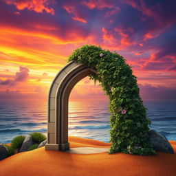 A visually striking movie poster featuring a vibrant and surreal landscape