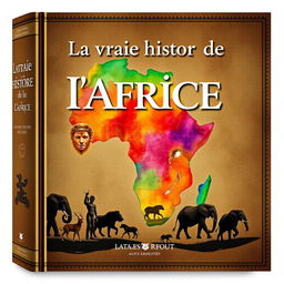 A captivating book cover design for 'La Vraie Histoire de l'Afrique'