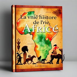 A captivating book cover design for 'La Vraie Histoire de l'Afrique'