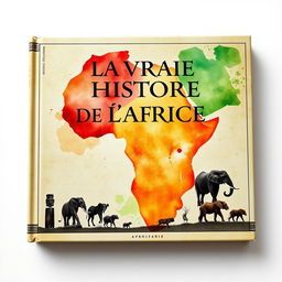 A captivating book cover design for 'La Vraie Histoire de l'Afrique'