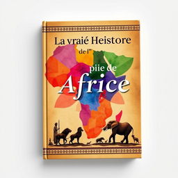 A captivating book cover design for 'La Vraie Histoire de l'Afrique'