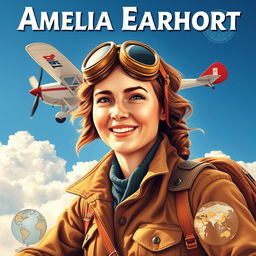 A striking thumbnail design featuring Amelia Earhart, capturing her iconic look