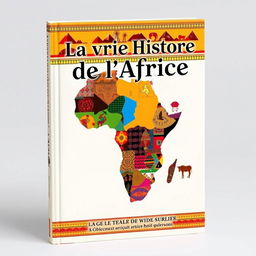 A striking book cover for 'La Vraie Histoire de l'Afrique'