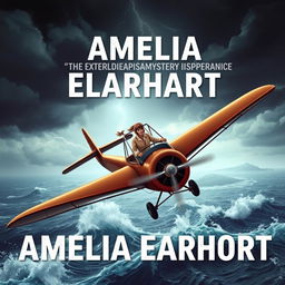 A captivating thumbnail design illustrating the mysterious disappearance of Amelia Earhart