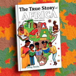 A captivating book cover design focused on the true history of Africa, aimed at young adults