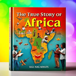 A captivating book cover design focused on the true history of Africa, aimed at young adults