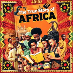 A striking book cover for a young adult audience, centered on the true history of Africa