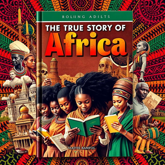 A striking book cover for a young adult audience, centered on the true history of Africa