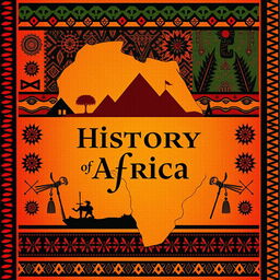 Cover design for a book titled 'The True History of Africa' in Menga style, featuring rich, vibrant colors and intricate patterns that reflect the diverse cultures of Africa