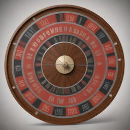 Visualize a decision-making concept where monetary values are assigned to uncertain outcomes. Picture a roulette wheel with different sectors, each representing distinct monetary values and the spinning arrow indicating the risk factor.