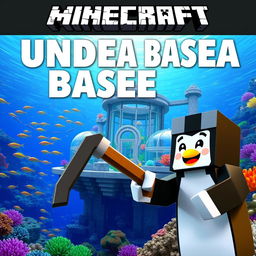 A captivating thumbnail for a Minecraft video focused on 'Building Undersea Bases'