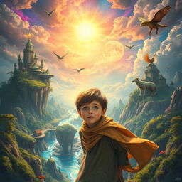 A young boy being saved and guided into a completely different world that connects with other mystical realms