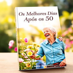 A book cover design titled 'Os Melhores Dias Após os 50'