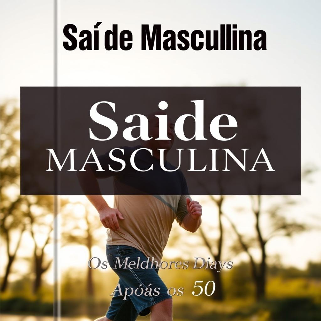 A book cover design titled 'Saúde Masculina: Os Melhores Dias Após os 50'