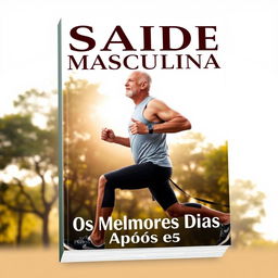 A book cover design titled 'Saúde Masculina: Os Melhores Dias Após os 50'