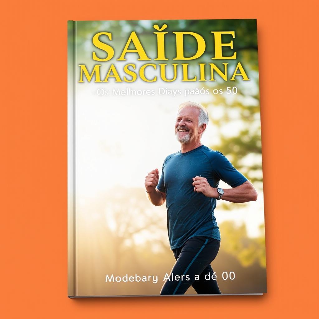 A book cover design titled 'Saúde Masculina: Os Melhores Dias Após os 50'