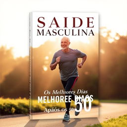 A book cover design titled 'Saúde Masculina: Os Melhores Dias Após os 50'