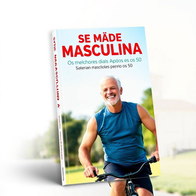 A book cover design titled 'Saúde Masculina: Os Melhores Dias Após os 50'