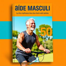 A book cover design titled 'Saúde Masculina: Os Melhores Dias Após os 50'