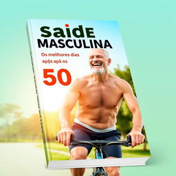 A book cover design titled 'Saúde Masculina: Os Melhores Dias Após os 50'