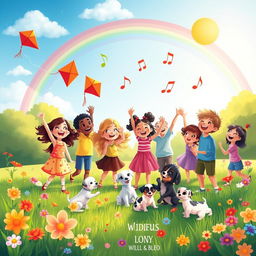 A joyful and colorful scene inspired by a classic children's song