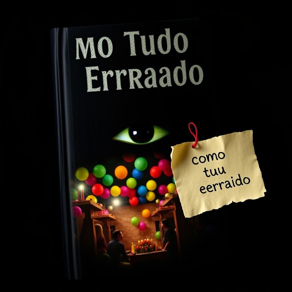 A book cover for 'Como Tudo Deu Errado' featuring a dark, mysterious background setting