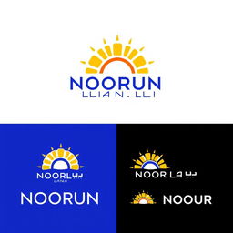 Design a logo for a youth-focused learning and teaching brand named 'NOORUN ALA NOOR'