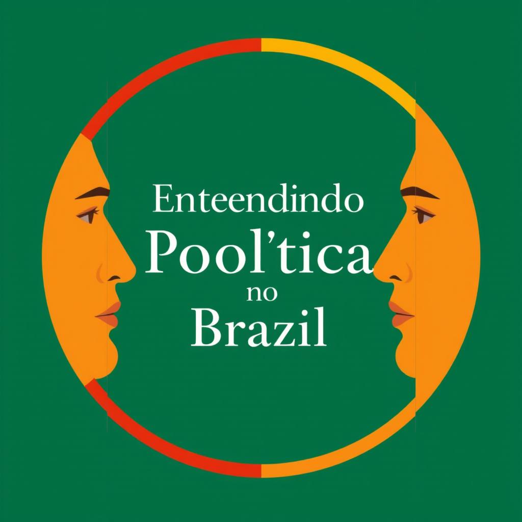 Uma capa de livro com design clean e moderno, com foco no tema da política