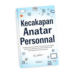 A visually appealing cover design for a book titled 'Kecakapan Antar Personal: Strategi Komunikasi Efektif dan Membangun Hubungan yang Produktif dan Profesional di Era Digital'