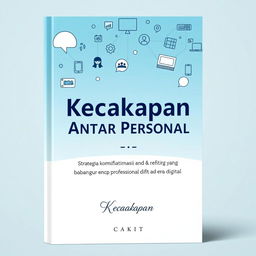 A visually appealing cover design for a book titled 'Kecakapan Antar Personal: Strategi Komunikasi Efektif dan Membangun Hubungan yang Produktif dan Profesional di Era Digital'