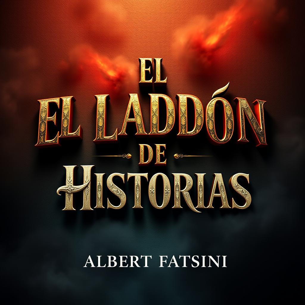 E-book cover design with dimensions 1600x2560 pixels, featuring the title 'EL LADRÓN DE HISTORIAS' in captivating 3D letters that draw attention