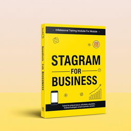 A professional cover design for a business training module titled 'Instagram for Business