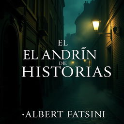 Design the front cover of an E-book with dimensions 1600x2560 pixels, titled 'EL LADRÓN DE HISTORIAS' and featuring the author's name 'ALBERT FATSINI'