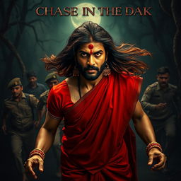 A cinematic horror poster titled 'Chase in the Dark'