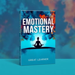 A sleek and contemporary book cover design for "Emotional Mastery" by Great Learner, combining modern aesthetics with psychological themes