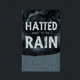 Book cover design featuring a dramatic sky that seems to express hatred towards the rain