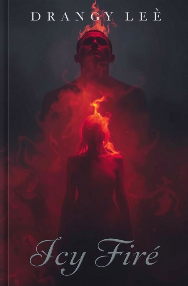 A digital artwork depicting two ethereal figures shrouded in smoky flames and shadows