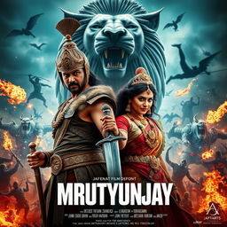 A cinematic fantasy film poster for 'MRUTYUNJAY'