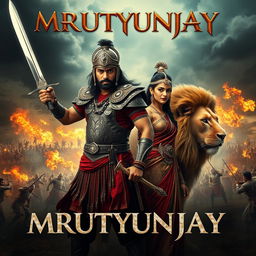 A cinematic fantasy film poster for 'MRUTYUNJAY'