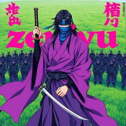 A dark fantasy anime cover titled "zeniyu" featuring vibrant pink lettering