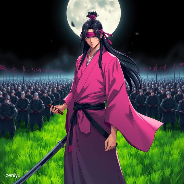 A dark fantasy anime cover titled "zeniyu"