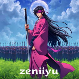 A dark fantasy anime cover titled "zeniyu"