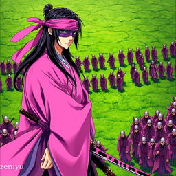 A dark fantasy anime cover titled "zeniyu" displayed prominently at the top