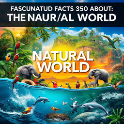 Fascinating facts about the natural world, presenting stunning visuals of various ecosystems such as vibrant rainforests, expansive deserts, and lush oceans