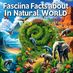 Fascinating facts about the natural world, presenting stunning visuals of various ecosystems such as vibrant rainforests, expansive deserts, and lush oceans