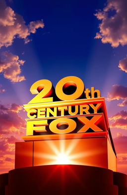 The iconic logo of 20th Century Fox, featuring a large, bold, Art Deco-style text that reads '20th Century Fox'