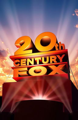 The iconic logo of 20th Century Fox, featuring a large, bold, Art Deco-style text that reads '20th Century Fox'